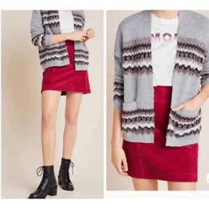 Anthropologie Rosie Zig-Zag Shimmer Cardigan